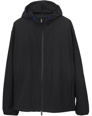 Burberry Ekd-Embroidered Hooded Lightweight Jacket - Black
