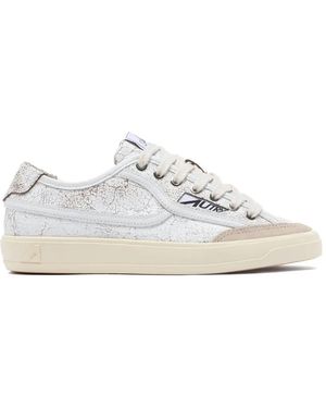 Autry Windscape Low Cracked Leather Low-Top Trainers - White