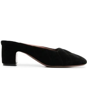 L'Autre Chose Square-Toe Mules - Black