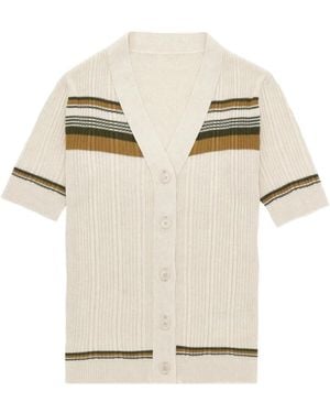 Fortela Striped Button Shirt - Natural