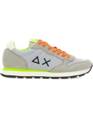 Sun 68 Retro Hardloopschoenen Met Vlakken - Grijs