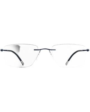 Silhouette Bril Met Rechthoekig Montuur - Wit