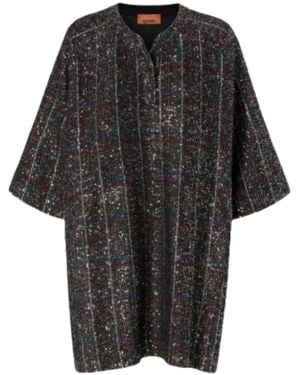 Missoni Robe Courte Brodée De Sequins - Black