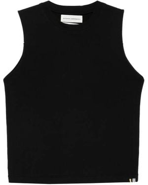 Extreme Cashmere Round-Neck Sleeveless Vest - Black