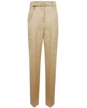 Gabriela Hearst Belted Trousers - Natural