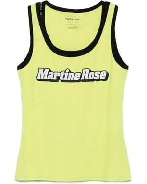Martine Rose Top Smanicato Con Logo - Giallo