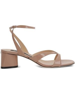 Sergio Rossi 50Mm Ankle-Strap Sandals - Metallic