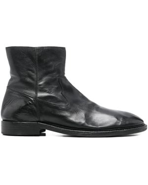 Moma Leather Ankle Boots - Black