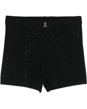 Patrizia Pepe ラインストーン ショートパンツ - ブラック