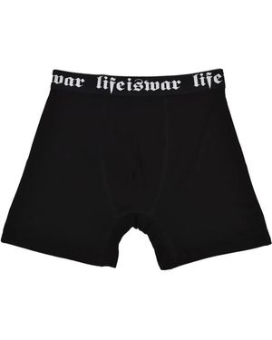 lifeiswar Logo-Print Boxer Briefs - Black