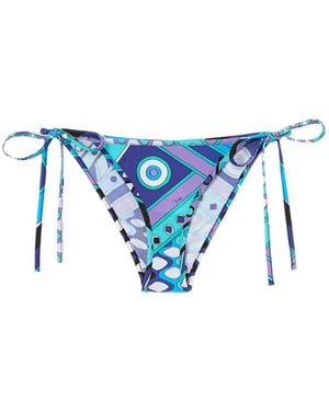 PUCCI Vivara-Print Bikini Top - Blue