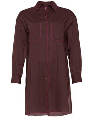Eres Phare Contrast-Trimmed Shirt - Purple