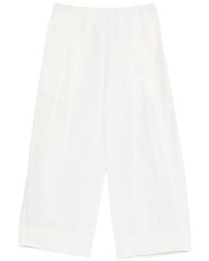 Apuntob Pantalon À Taille Élastiquée - White