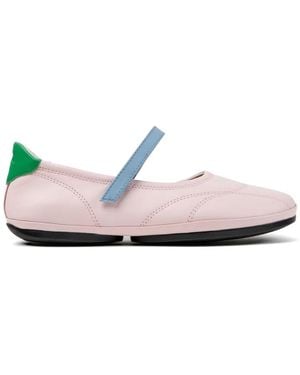 Camper Twins Right Nina Touch-Strap Ballet Flats - White