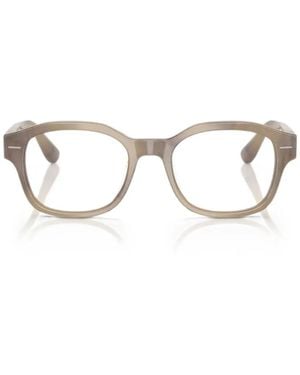 Brunello Cucinelli Geometric-Frame Glasses - Natural