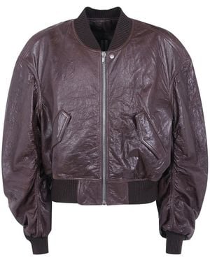 Rick Owens Chaqueta Bómber Con Efecto Arrugado - Morado