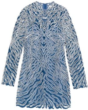 Jonathan Simkhai Long-Sleeved Mini Dress - Blue