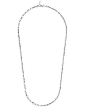 Desmo Collar Heshe Con Eslabones Finos - Blanco