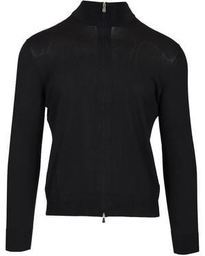 Tagliatore Zip-Fastening Roll-Neck Jumper - Black