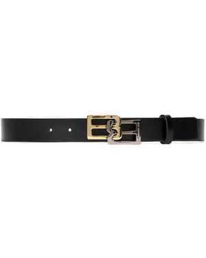 Barbara Bui Logo Calf Leather Belt - White