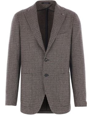 Tagliatore Houndstooth Wool Blazer - グレー