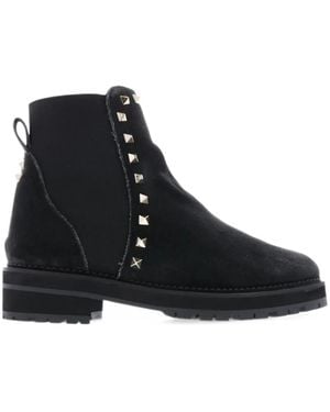 Pertini Studded Velvet Boots - Black