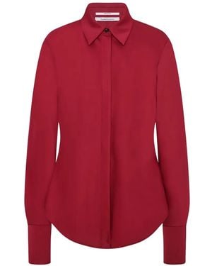 Another Tomorrow Bias-Cut Shirt - Red