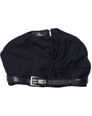 HODAKOVA Belted Deconstructed Cropped Jacket - Blue
