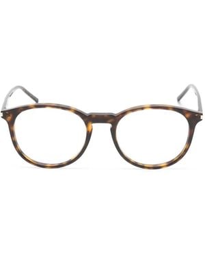 Saint Laurent Round-Frame Glasses - Brown