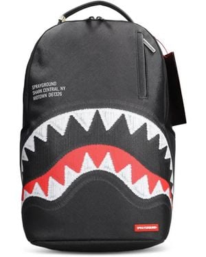 Sprayground Zaino Shark Central Con Ricamo - Nero