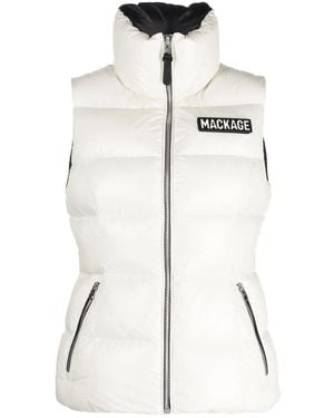 Mackage Gefütterte Weste Mit Logo-Patch - Weiß