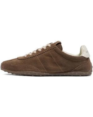 Bimba Y Lola Lace-Up Panelled Trainers - Brown