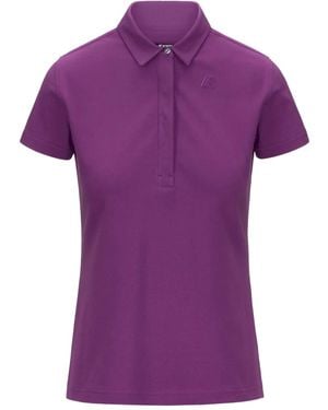 K-Way Short-Sleeve Polo Top - Purple