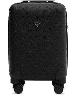 Guess Valise À Logo Embossé - Black