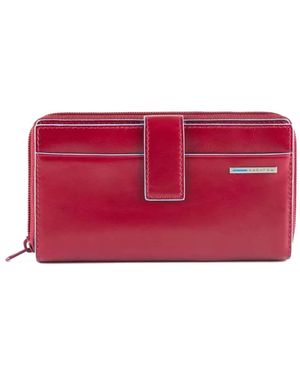Piquadro Coin Leather Wallet - Red
