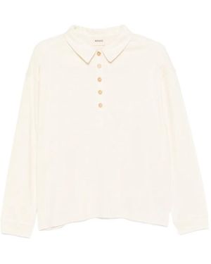 KHAITE Faithful Polo Top - White
