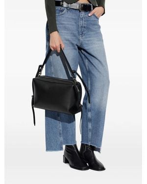 Yuzefi Bento Pebbled Leather Shoulder Bag - Blue