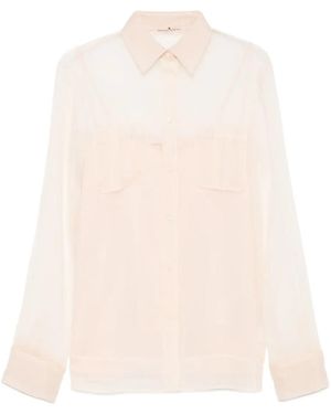 Ermanno Scervino Sheer Button-Up Shirt - Natural