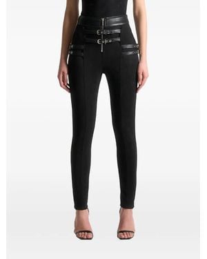 Manière De Voir Buckle-Detail Leggings - Black