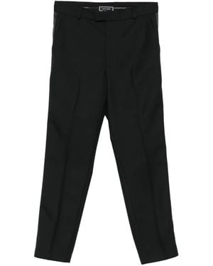 Styland Leather-Panelled Trousers - Black