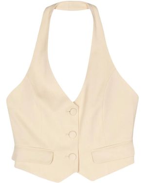 Ba&sh Good Halterneck Waistcoat - Natural