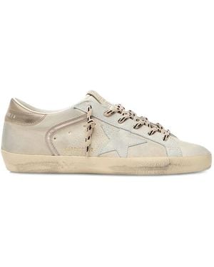 Golden Goose Super-Star Suede Worn-In Star Detail Trainers - White