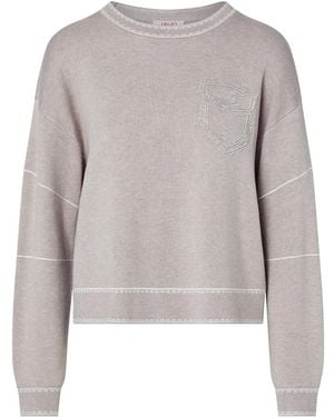 Liu Jo Sweater With Stitching - Gray