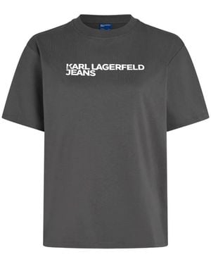 KARL LAGERFELD Logo-Print T-Shirt - Black