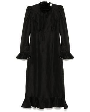 Zimmermann Crush Flower Dress - Black