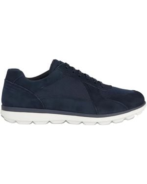 Geox Spherica Ec12 Leisure Suede Mesh Trainers - Blue
