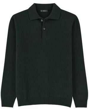 BOGGI Knitted Polo Shirt - Green
