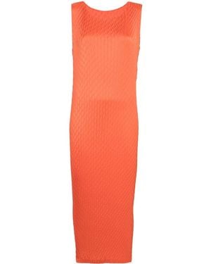 Issey Miyake Diffused Midi Dress - Orange