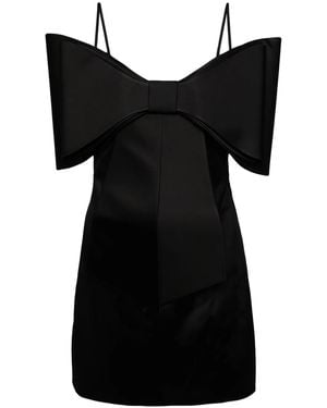Mach & Mach Le Cadeau Organza-Minikleid - Schwarz