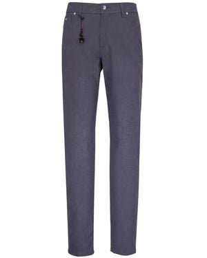 Marco Pescarolo Straight-Leg Flannel Trousers - Blue